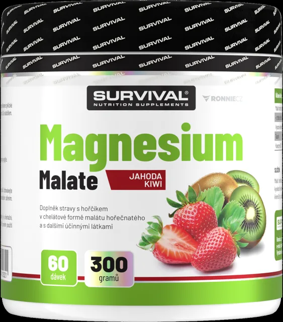 Survival Magnesium Malate 300 g jahoda-kiwi