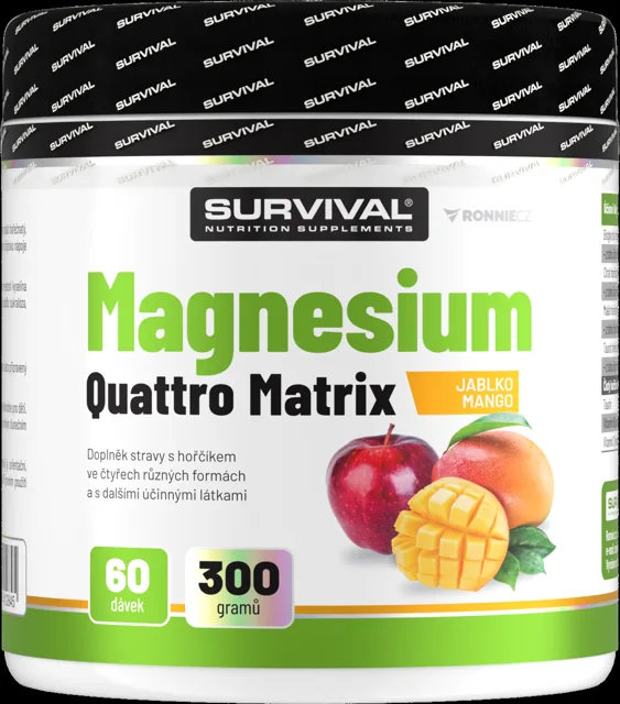 Survival Magnesium Quattro Matrix 300 g jablko-mango
