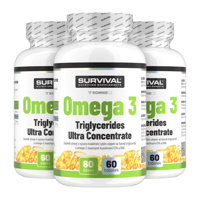 Survival Omega 3 Triglycerides Ultra Concentrate 2+1 ZDARMA 2+1 ZDARMA