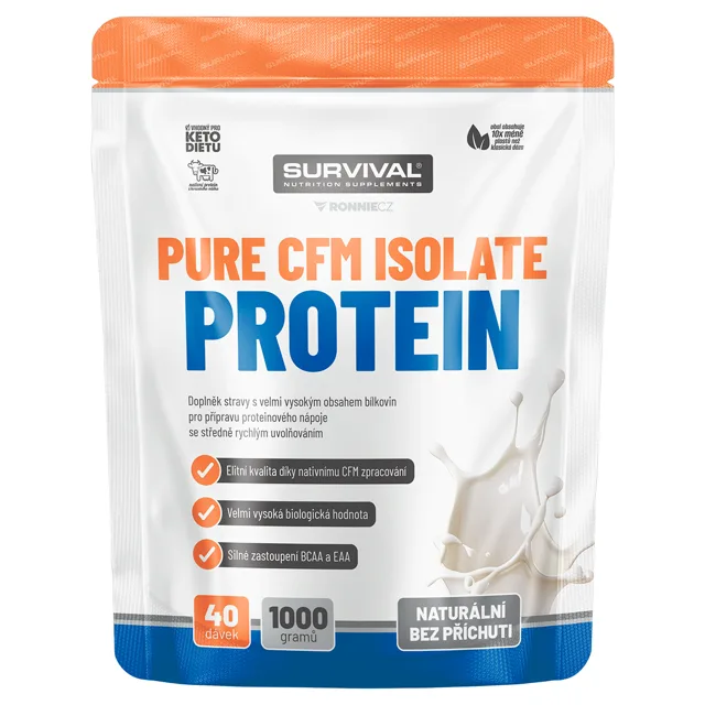 Survival Pure CFM Isolate Protein Natural 1000 g bez příchuti