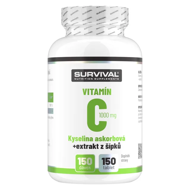 Survival Vitamín C 1000 mg + extrakt z šípků 150 tbl