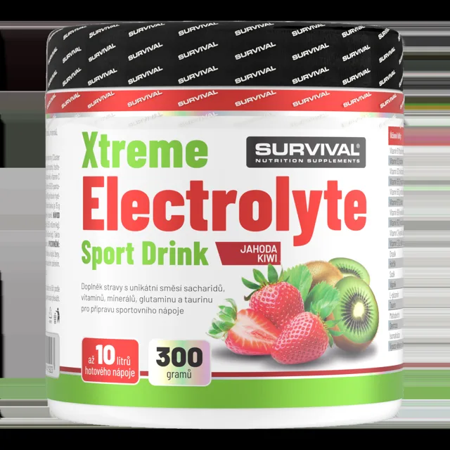 Survival Xtreme Electrolyte Sport Drink 300 g jahoda-kiwi