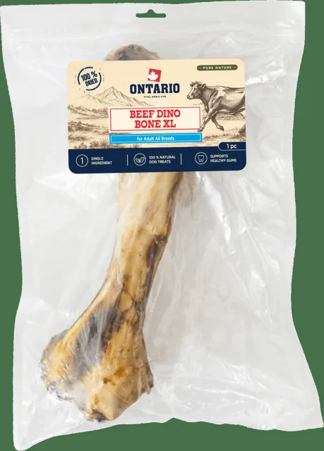 Sušená hovězí Dino kost XL Ontario Pure Nature 1 ks