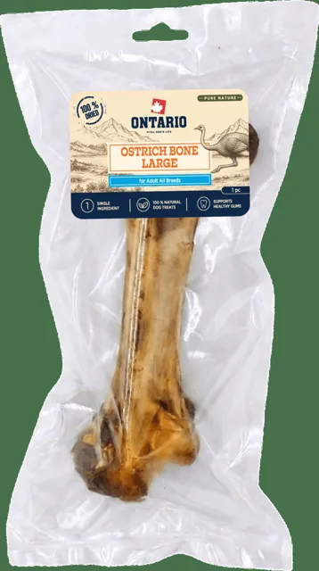 Sušená pštrosí kost Ontario Pure Nature Large 1 ks