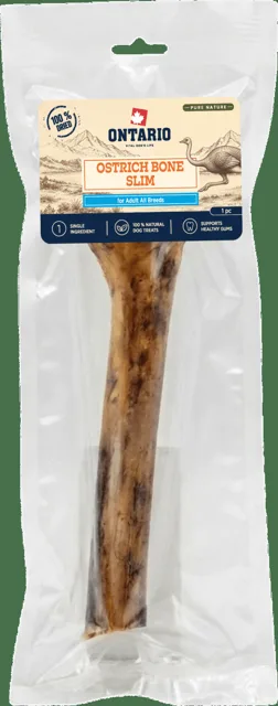 Sušená pštrosí kost Ontario Pure Nature Slim 1 ks