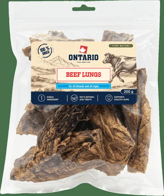 Sušené hovězí plíce Ontario Pure Nature 200 g