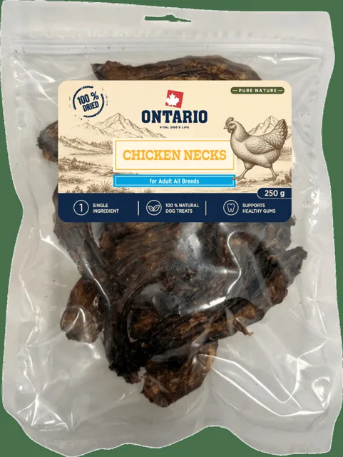 Sušené kuřecí krky Ontario Pure Nature 250 g