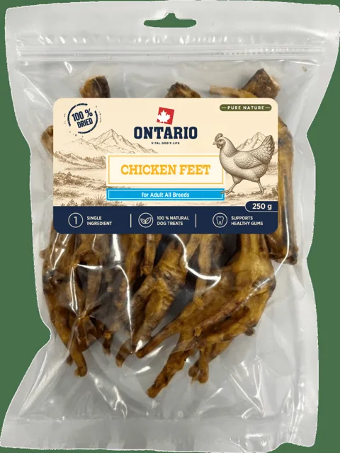 Sušené kuřecí pařátky Ontario Pure Nature 250 g