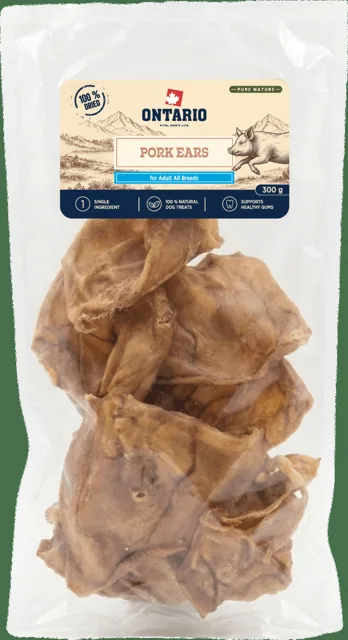 Sušené vepřové ucho Ontario Pure Nature 300 g