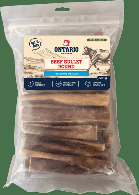Sušený hovězí jícen Ontario Pure Nature kulatý 500 g