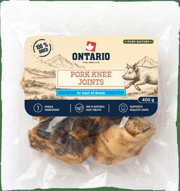 Sušený vepřový kolenní kloub Ontario Pure Nature 400 g