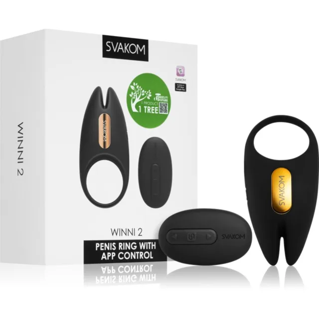 Svakom Winni 2 App kroužek na penis black 9.6 cm
