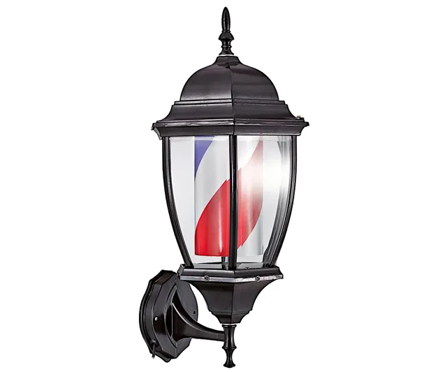 Světelný poutač lucerna pro holičství Eurostil Professional - 49 cm, černý (04745) + dárek zdarma