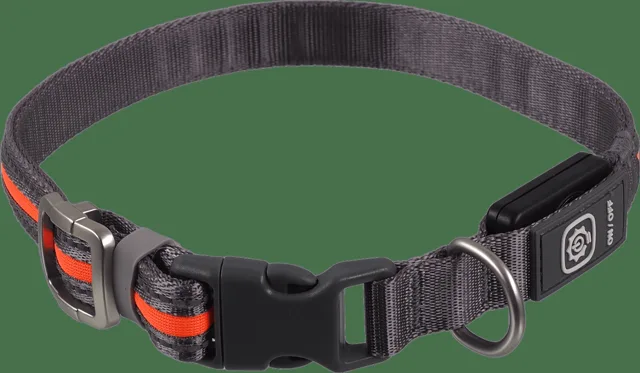 Svítící USB LED obojek Dog Fantasy M-L oranžový