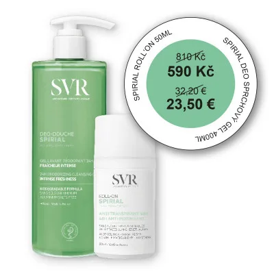 SVR Spiral sprchový gel+Spiral deodorant 24H set