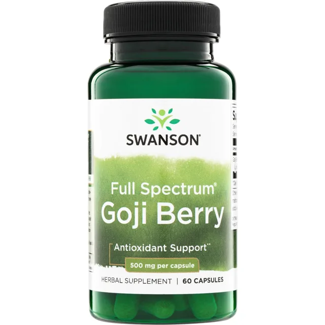 Swanson Full Spectrum Goji, 500 mg, 60 kapslí