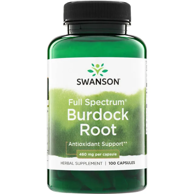 Swanson Full Spectrum Kořen lopuchu, 460 mg, 100 kapslí
