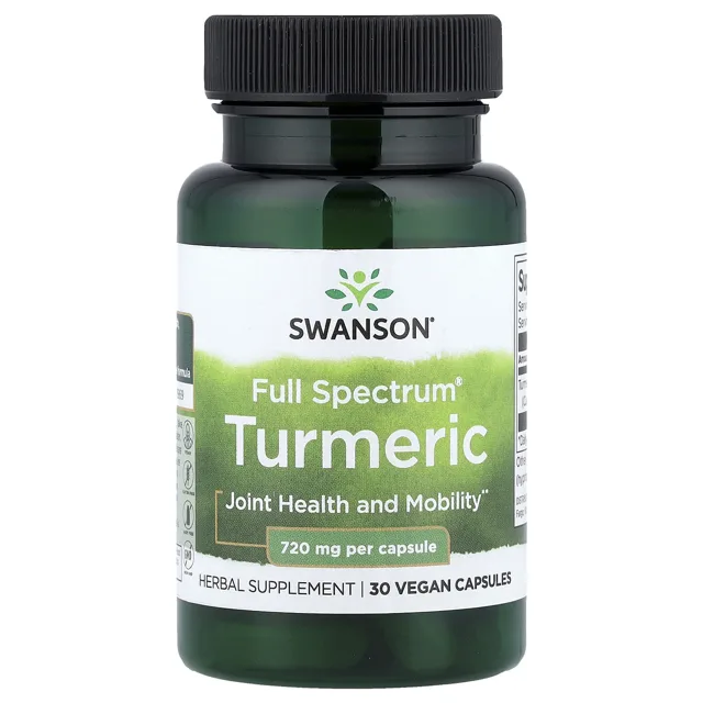 Swanson Full Spectrum Kurkuma, 720 mg, 30 veganských kapslí