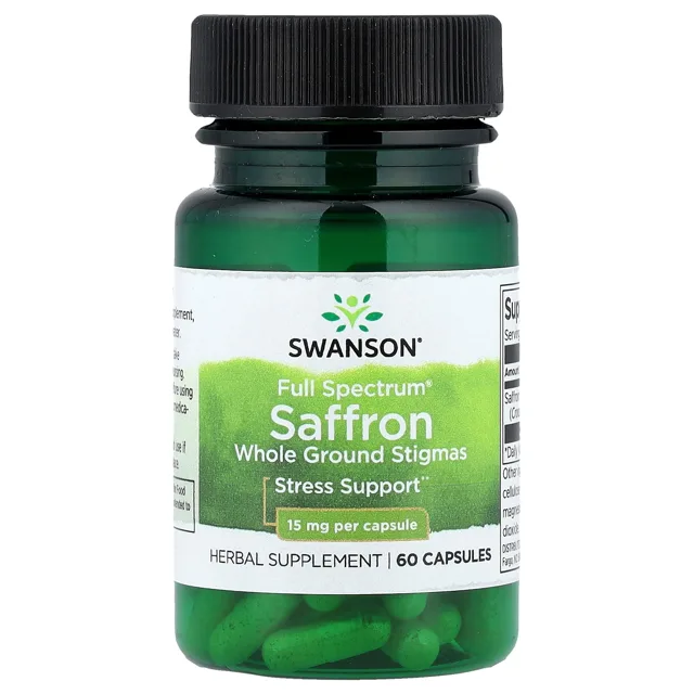 Swanson Full Spectrum Šafrán, 15 mg, 60 kapslí