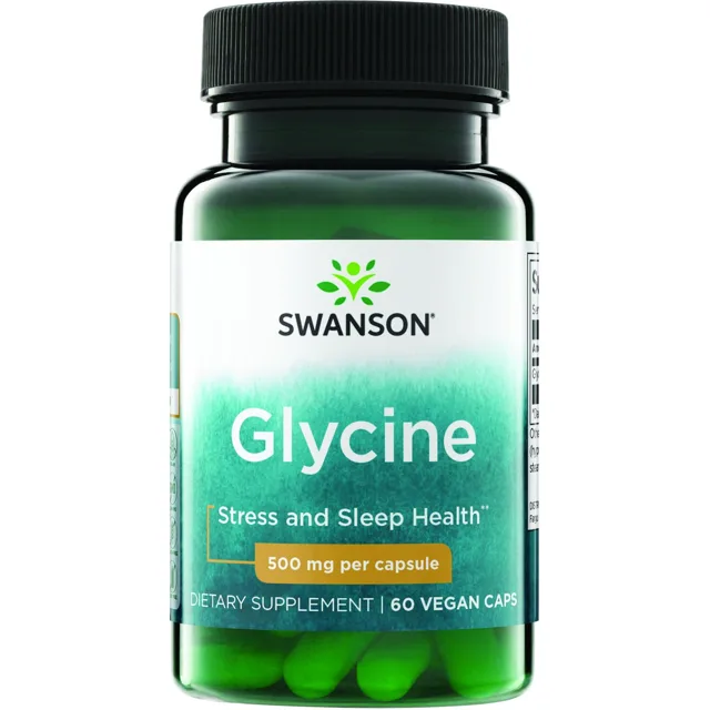 Swanson Glycin, 500 mg, 60 rostlinných kapslí