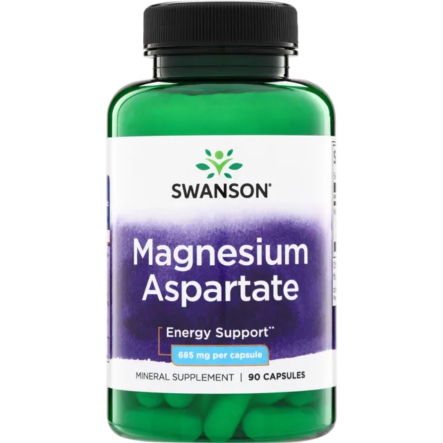 Swanson Hořčík aspartát, 685 mg, 90 kapslí
