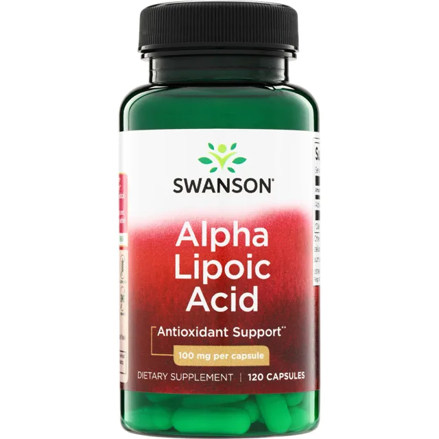 Swanson Kyselina alfa-lipoová, 100 mg, 120 kapslí