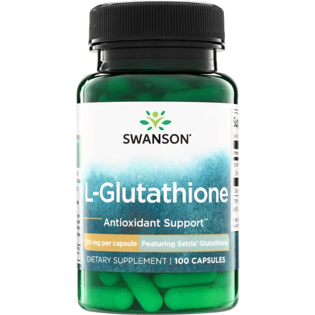 Swanson L-glutathion, 100 mg, 100 kapslí