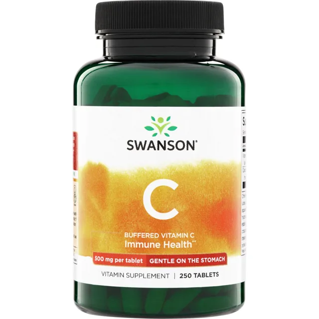 Swanson pufrovaný Vitamín C, 500 mg, 250 tablet