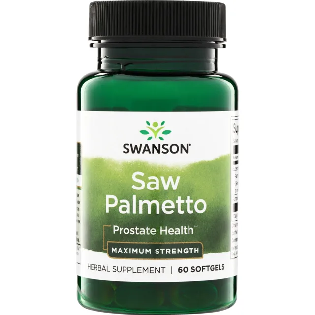 Swanson Saw Palmetto - Maximum Strength, 320 mg, 60 softgelových kapslí