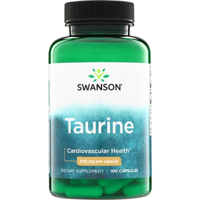 Swanson Taurin, 500 mg, 100 kapslí