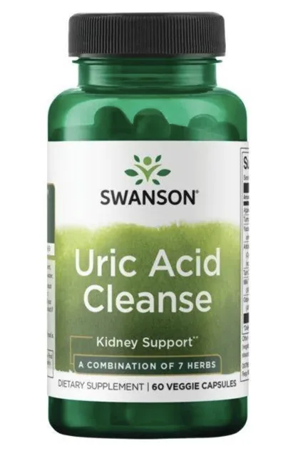 Swanson Uric Acid Cleanse, 60 rostlinných kapslí