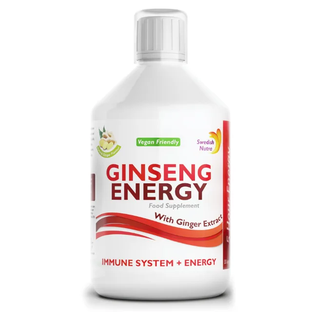 Swedish Nutra Ginseng Energy – tekutý ženšen se zázvorem 500 ml