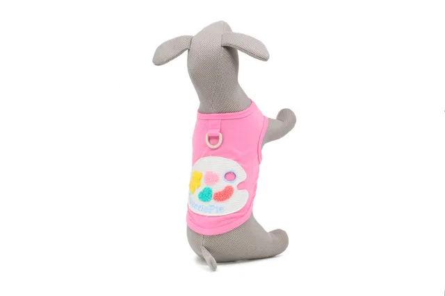 Sweetie bavlněné tričko pro psa s nášivkou palety Barva: Růžová, Délka zad (cm): 20, Obvod hrudníku: 28 - 32 cm
