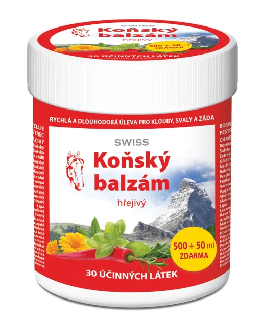 Swiss koňský balzám hřejivý 550 ml