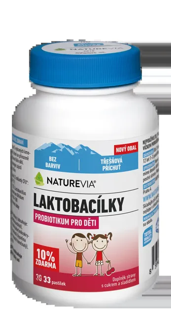 Swiss NatureVia Laktobacily třešňové 33 pastilek