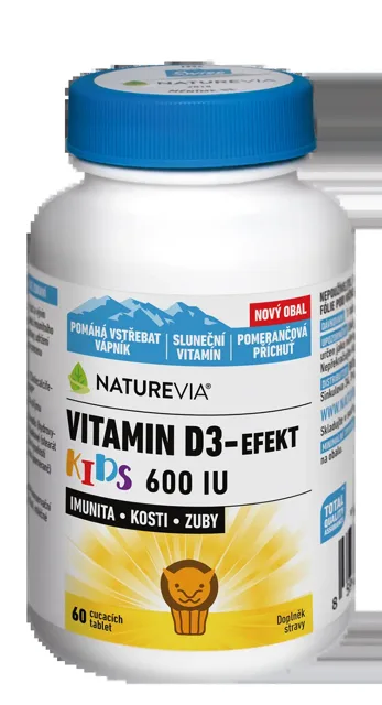Swiss NatureVia Vitamin D3 Efekt Kids 60 tablet