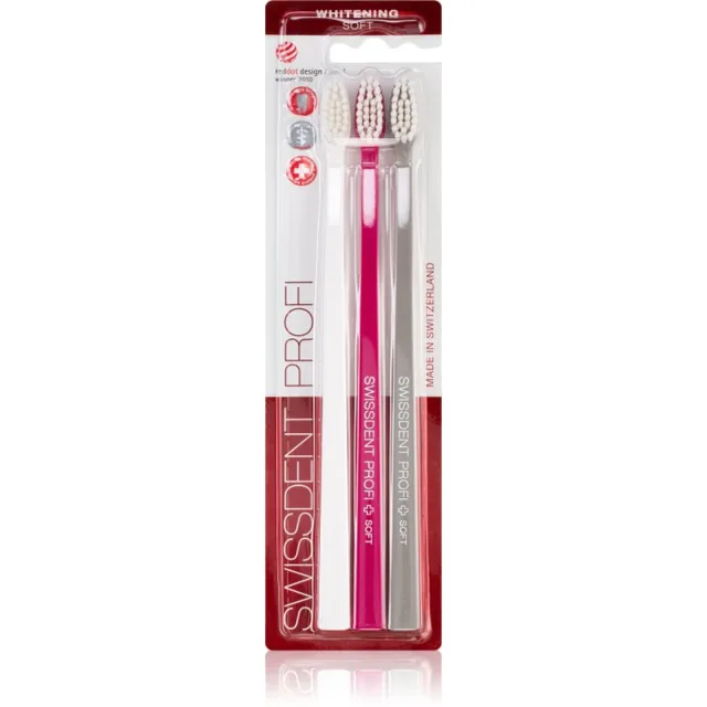 Swissdent Profi Whitening zubní kartáčky soft 3 ks
