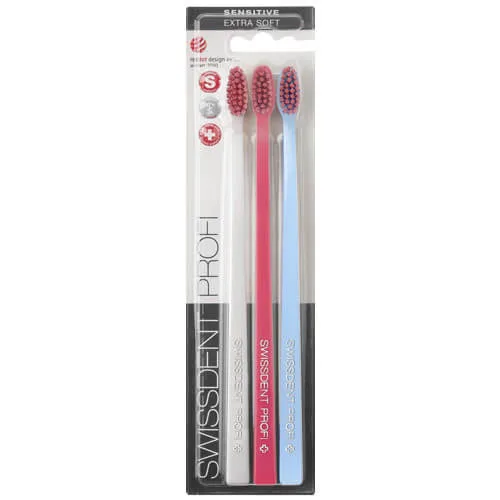 Swissdent Zubní kartáček Gentle Extra Soft 2 + 1 ZDARMA