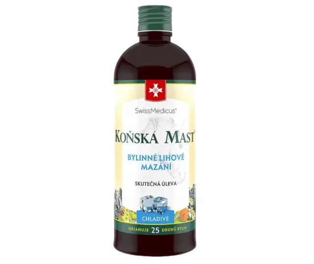 SwissMedicus Koňská mast Bylinné lihové mazání chladivé 400ml
