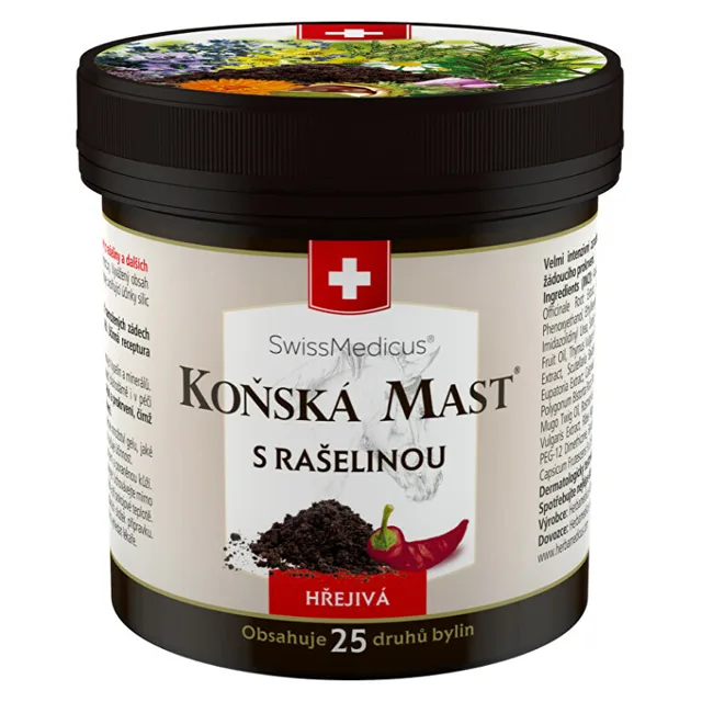 SWISSMEDICUS Koňská Mast s rašelinou hřejivá 250 ml