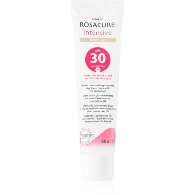 Synchroline Rosacure Intensive tónovací emulze pro citlivou pleť se sklonem ke zčervenání SPF 30 odstín Clair 30 ml