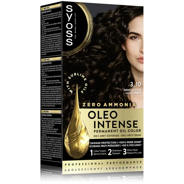 Syoss Oleo Intense Barva na vlasy 3-10 tmavě hnědá 50 ml