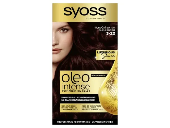 Syoss Oleo Intense barva na vlasy půlnoční bordó 3_22