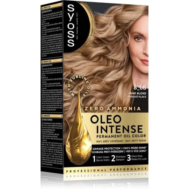 Syoss Oleo Intense permanentní barva na vlasy s olejem odstín 8-68 Pískově plavý 1 ks