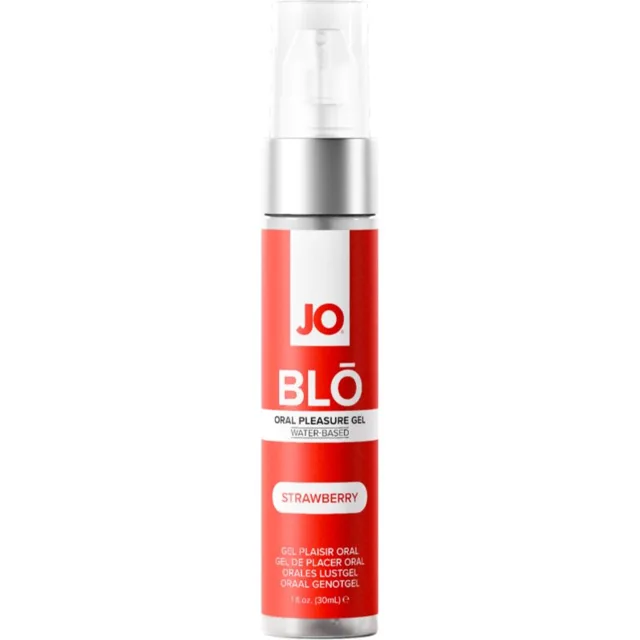 System JO BLŌ Oral Pleasure Gel chladivý gel na penis Strawberry 30 ml