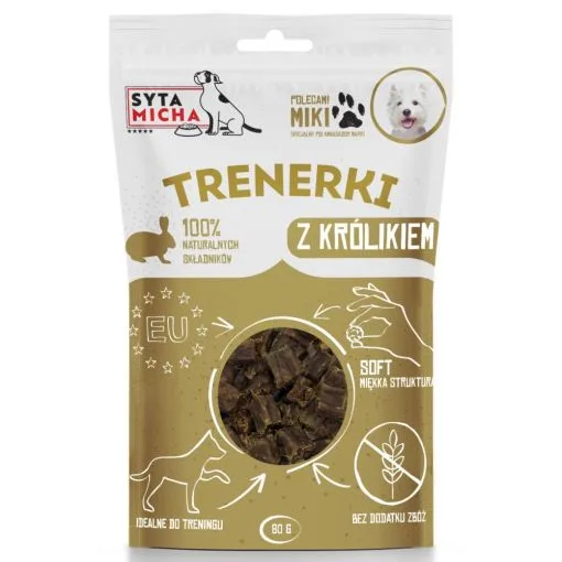 SYTA MICHA Tréninkové pamlsky s králíkem pro psy 80 g