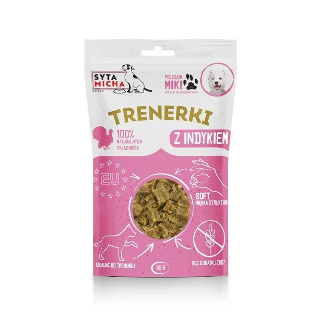 SYTA MICHA Tréninkové pamlsky s krůtím masem pro psy 80 g