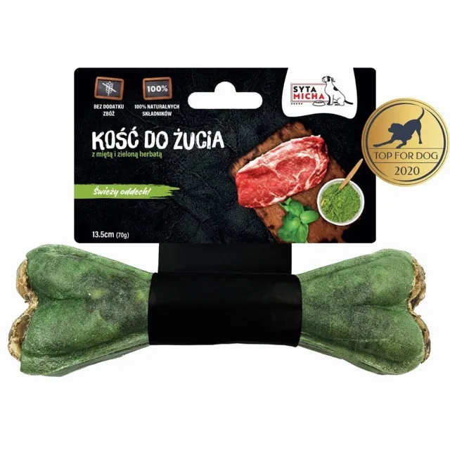 SYTA MICHA Žvýkací kost pro psy pro svěží dech 13,5 cm