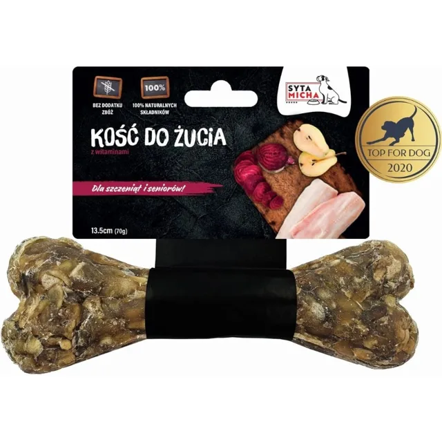 SYTA MICHA  Žvýkací kost pro štěňata s vitamíny 13,5 cm