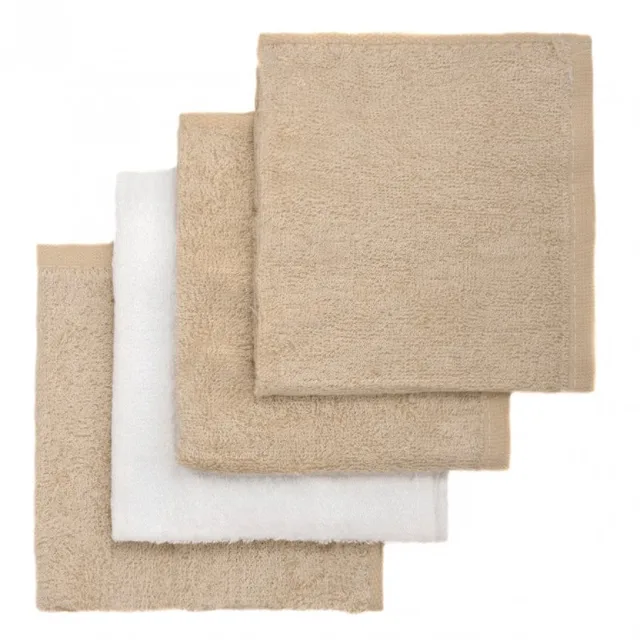 T-TOMI BIO Bamboo Baby Washcloths mycí žínka Beige 25 x 25 cm 4 ks
